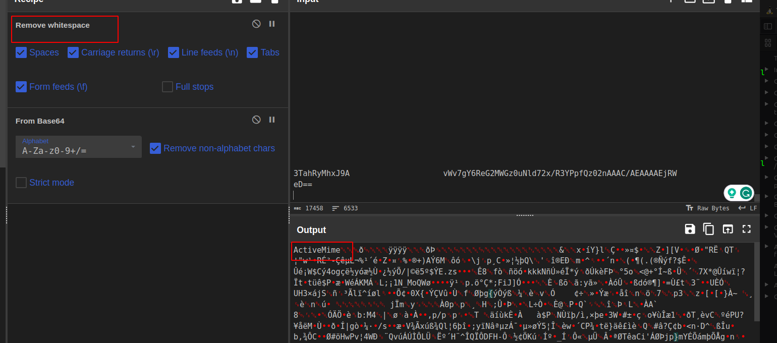 Cyberchef Activemime
